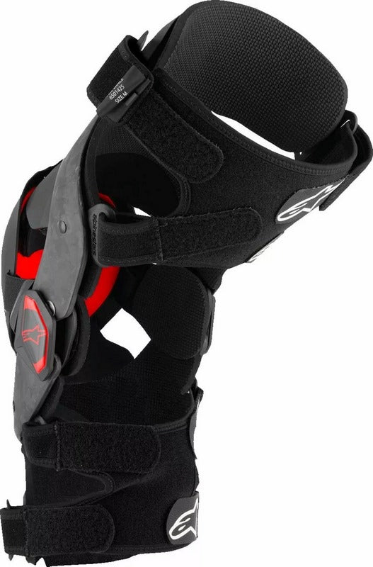 Alpinestars Supertech RK-10 Plasma Knee Braces, Black, Red | 6501425-13
