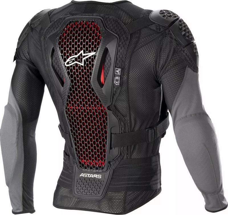 Alpinestars Bionic Plus v2 Protection Jacket, Black, Gray, Red, Size S | 6506723-1036-S