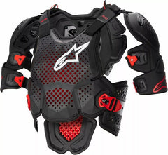 Alpinestars A-10 v2 Full Chest Guard, Black, Red, Size XL/2XL | 6700523-1431XL2