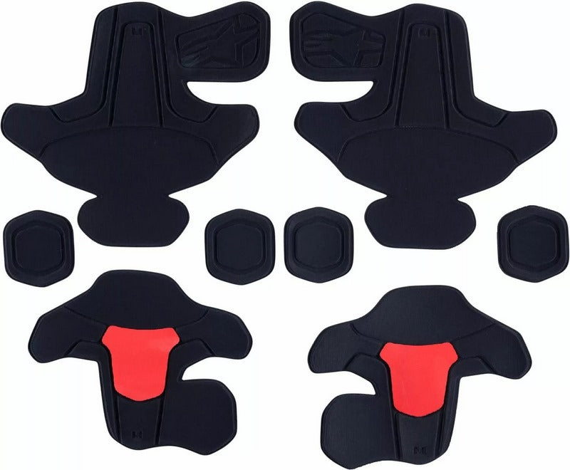 Alpinestars RK-7 PLASMA Frame & Hinge Padding Replacement Set, Black, Red | 6951025-13