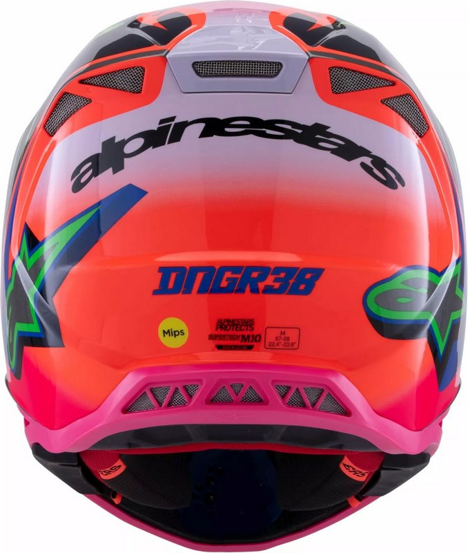 Alpinestars S-M10 Deegan Helmet, Orange, Pink, Purple | 8300525-433