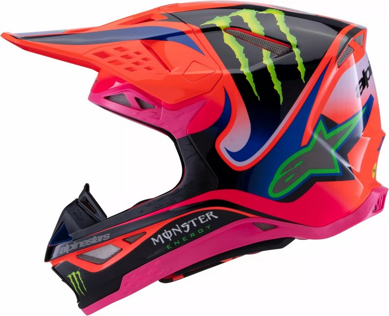 Alpinestars S-M10 Deegan Helmet, Orange, Pink, Purple | 8300525-433