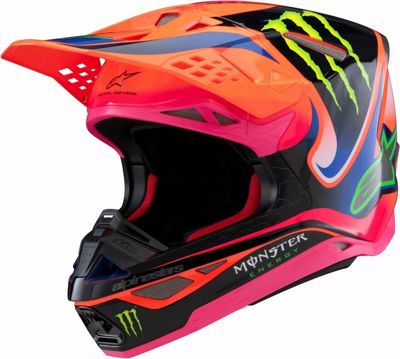 Alpinestars S-M10 Deegan Helmet, Orange, Pink, Purple | 8300525-433