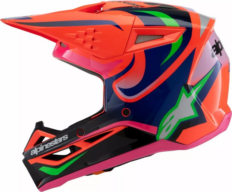 Alpinestars Youth S-M3 Deegan Helmet, Orange, Pink, Purple | 8301525-433