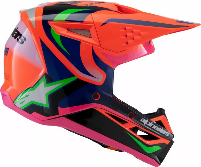 Alpinestars Youth S-M3 Deegan Helmet, Orange, Pink, Purple | 8301525-433