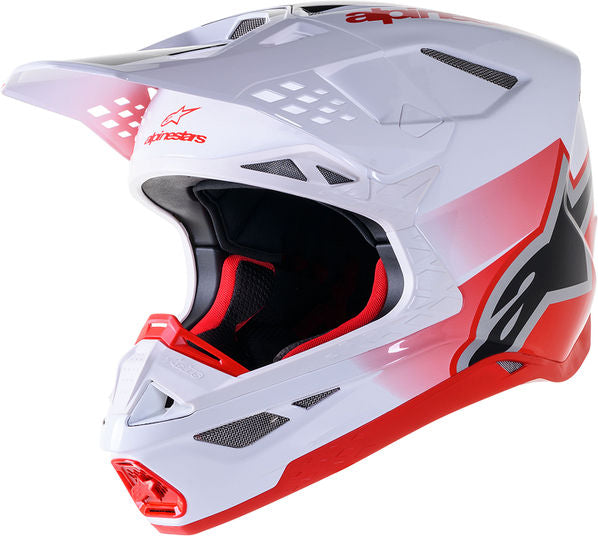 Alpinestars Off Road Red/White Supertech M10 Helmet | 8301623-3182