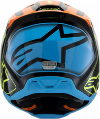 Alpinestars Youth S-M3 Fray Helmet, Black, Blue, Orange, Yellow | 8301725-1455
