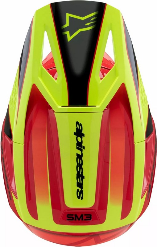 Alpinestars Youth S-M3 Fray Helmet, Red, Yellow, Black | 8301725-3051