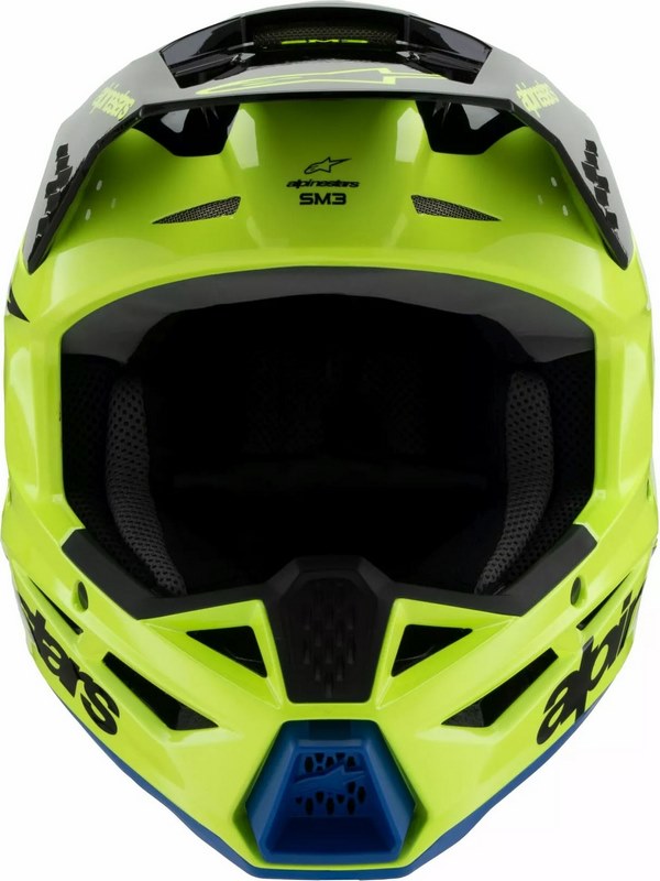 Alpinestars Youth S-M3 Radium Helmet, Yellow, Black, Blue | 8301925-5017