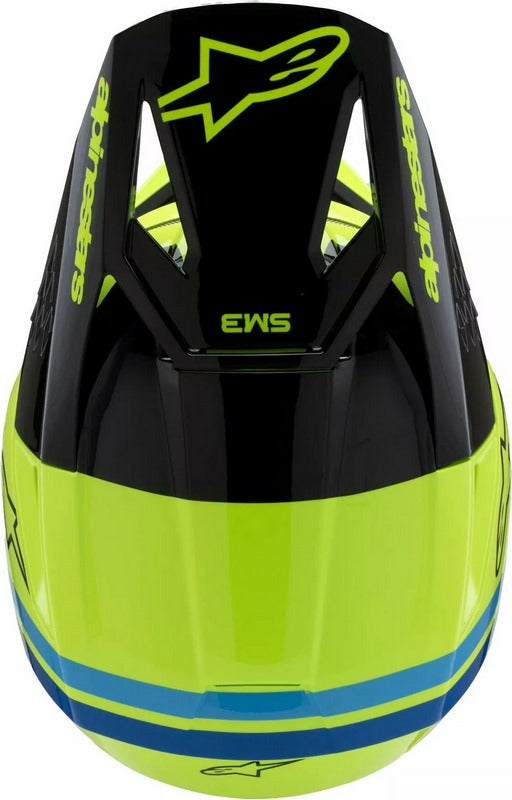 Alpinestars Youth S-M3 Radium Helmet, Yellow, Black, Blue | 8301925-5017