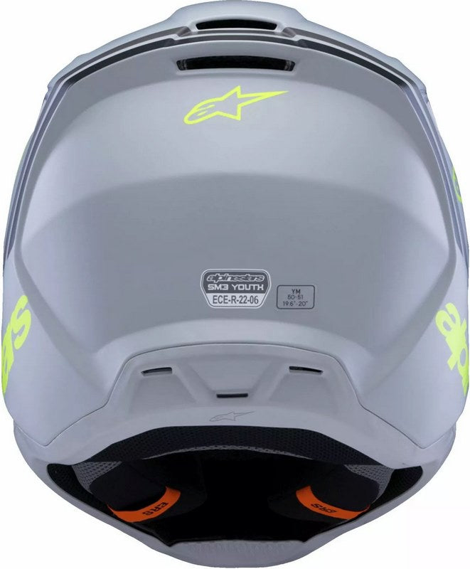 Alpinestars Youth S-M3 Radium Helmet, Gray, Black, Yellow | 8301925-9510