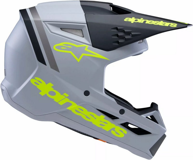 Alpinestars Youth S-M3 Radium Helmet, Gray, Black, Yellow | 8301925-9510