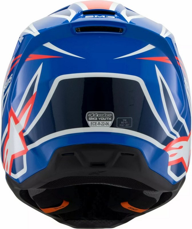 Alpinestars Youth S-M3 Wurx Helmet, Blue, Red, White, Black | 8302125-7312