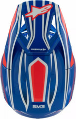 Alpinestars Youth S-M3 Wurx Helmet, Blue, Red, White, Black | 8302125-7312
