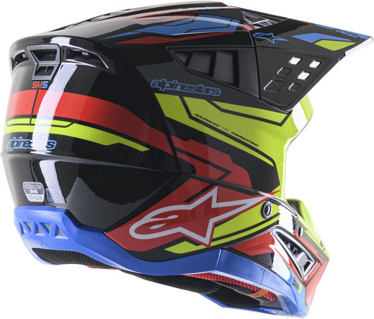 Alpinestars Off Road Black/Yellow/Red Supertech M5 Action Helmet | 8306023-1533