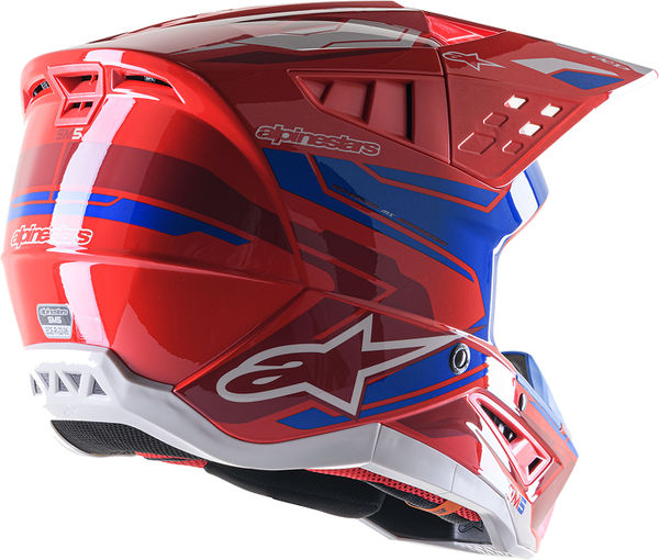 Alpinestars Off Road Red/Blue Supertech M5 Action Helmet, Size XL | 8306023-3017-XL