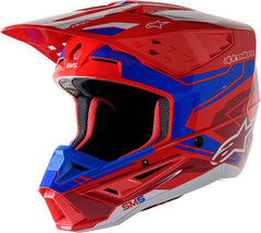 Alpinestars Off Road Red/Blue Supertech M5 Action Helmet, Size XL | 8306023-3017-XL