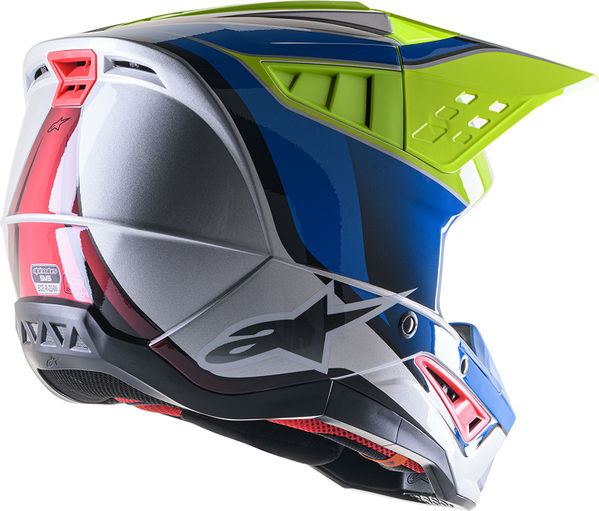Alpinestars Off Road Yellow/Blue Supertech M5 Helmet | 8306723-5579