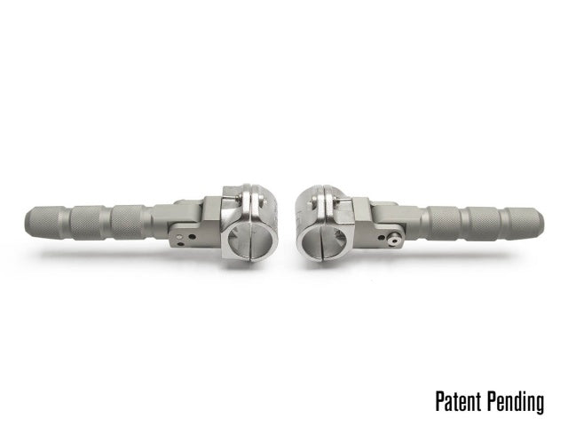 AltRider Universal Highway Foot Pegs for 7/8 inch (22 mm) Diameter Bar - Silver | ALTR-0-2103