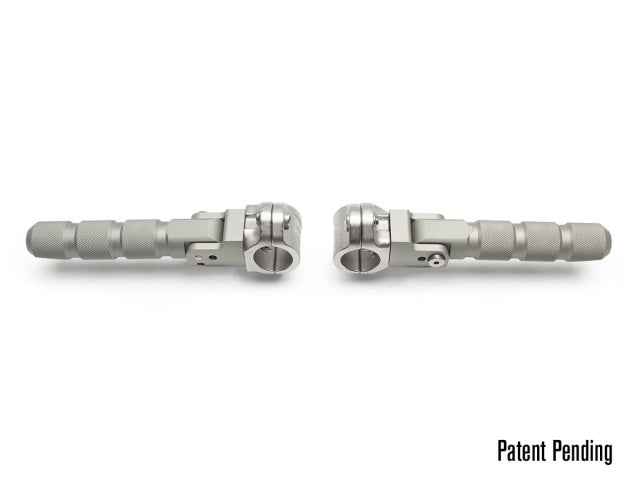 AltRider Universal Highway Foot Pegs for 1-1/8 inch (27 mm) Diameter Bar - Silver | ALTR-0-2104