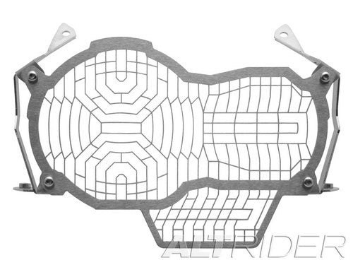AltRider Stainless Steel Mesh Headlight Guard Extended Kit for the BMW R 1200 GS Water Cooled (2013-2016) - Silver