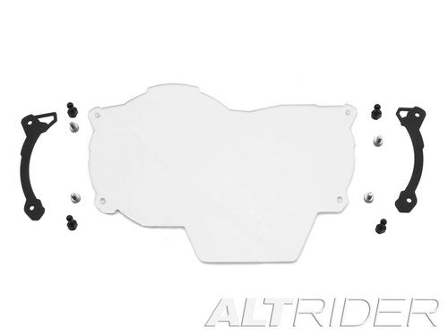 AltRider Clear Headlight Guard Extended Lens for the BMW R 1200 GS Water Cooled (2013-2016) - Black