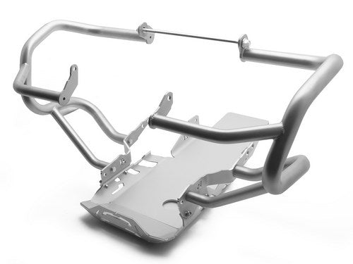 AltRider Crash Bar and Skid Plate System for the BMW R 1200 GS Adventure Water Cooled - Triple Black (Grey) Bars/Silver Plate