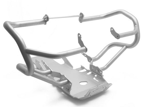 AltRider Crash Bar and Skid Plate System for the BMW R 1200 GS Adventure Water Cooled - Silver Bars/Black Plate