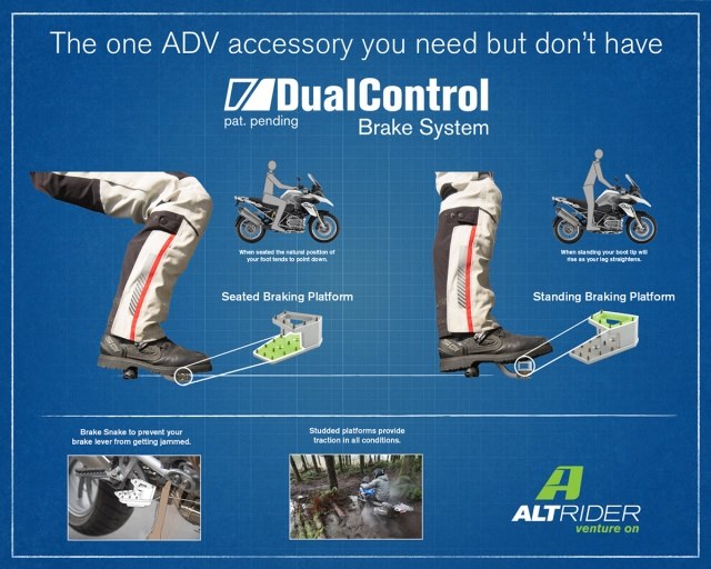 AltRider DualControl Brake Enlarger for the Aprilia Tuareg 660 - Black | TU23-2-2501