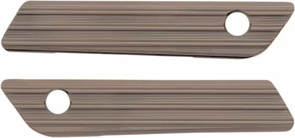 Arlen Ness Saddlebag Latch Covers Titanium | 03-617