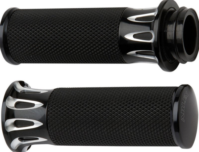 ARLEN NESS GRIPS DEEP CUT FUSION THROTTLE BY CABLE BLACK | 07-317
