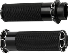 ARLEN NESS GRIPS BEVELED FUSION THROTTLE BY WIRE BLACK | 07-329