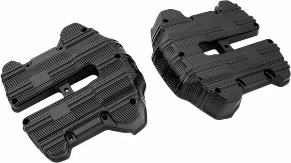 Arlen Ness 10 Gauge Rocker Box Top Covers Black | 18-266
