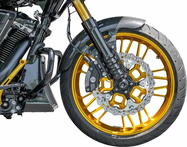 Arlen Ness Carbon Fiber 19" Cafe Front Fender Black Gloss | 210-017