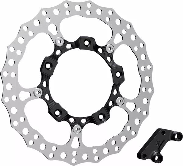 Arlen Ness Big Brake 14" Full Floating Brake Rotor Kit Black | 300-004