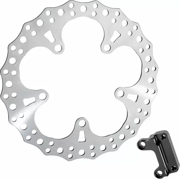 Arlen Ness Jagged Floating Rotor Silver | 300-013