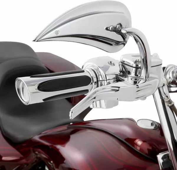 Arlen Ness Deep Cut Comfort Series Grips Chrome | 500-070