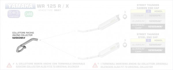 STAINLESS STEEL RACING COLLECTOR FOR ARROW SILENCER