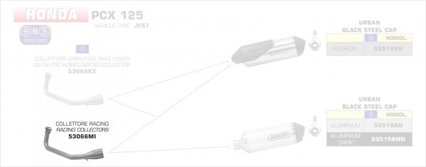 STAINLESS STEEL COLLECTOR FOR ARROW SILENCERS