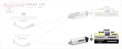 HOMOLOGATED ALUMINIUM DARK RACE-TECH SILENCER WITH BLACK END CAP FOR ARROW COLLECTOR