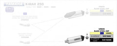 HOMOLOGATED ALUMINIUM DARK URBAN SILENCER WITH DARK STAINLESS STEEL END CAP FOR ARROW COLL.