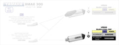 HOMOLOGATED ALUMINIUM DARK URBAN SILENCER WITH DARK STAINLESS STEEL END CAP