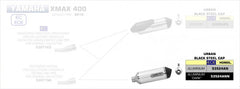 HOMOLOGATED ALUMINIUM DARK URBAN EXHAUST WITH DARK STAINLESS STEEL END CAP