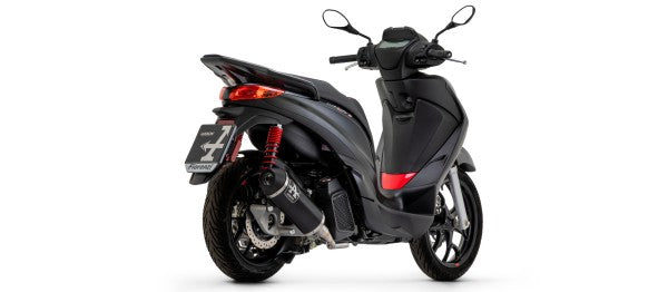 Scooter Urban aluminium Dark silencer with Dark end cap, Endcap Black Steel, ECE Homologated, Included DB-Killer