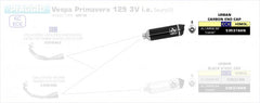 Scooter Urban aluminium Dark silencer with carbon end cap, Endcap Carbon, ECE Homologated, Included DB-Killer