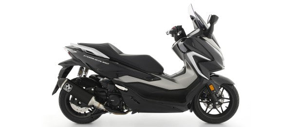 Scooter Urban aluminium Dark silencer with Dark end cap, Endcap Black Steel, ECE Homologated, Included DB-Killer