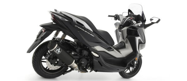 Scooter Urban aluminium Dark silencer with Dark end cap, Endcap Black Steel, ECE Homologated, Included DB-Killer