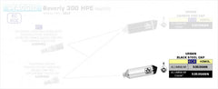 Scooter Urban aluminium Dark silencer with Dark end cap, Endcap Black Steel, ECE Homologated, Included DB-Killer