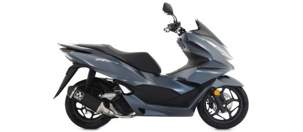 Scooter Urban aluminium Dark silencer with Dark end cap, Endcap Black Steel, ECE Homologated, Included DB-Killer