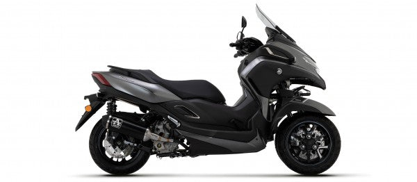 Scooter Urban aluminium Dark silencer with Dark end cap, Endcap Black Steel, ECE Homologated, Included DB-Killer